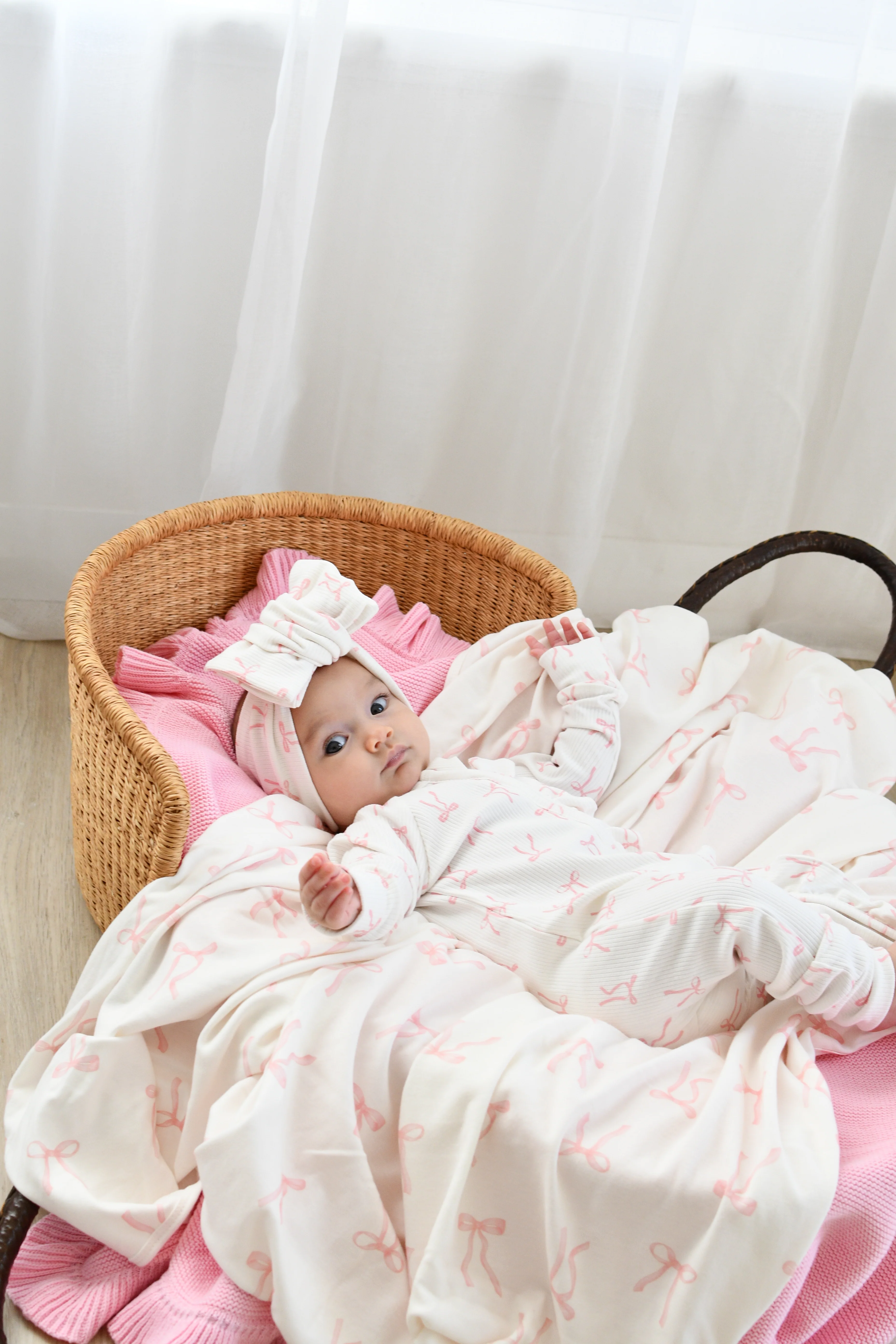Swaddle Set | Pink Bows - Image 5