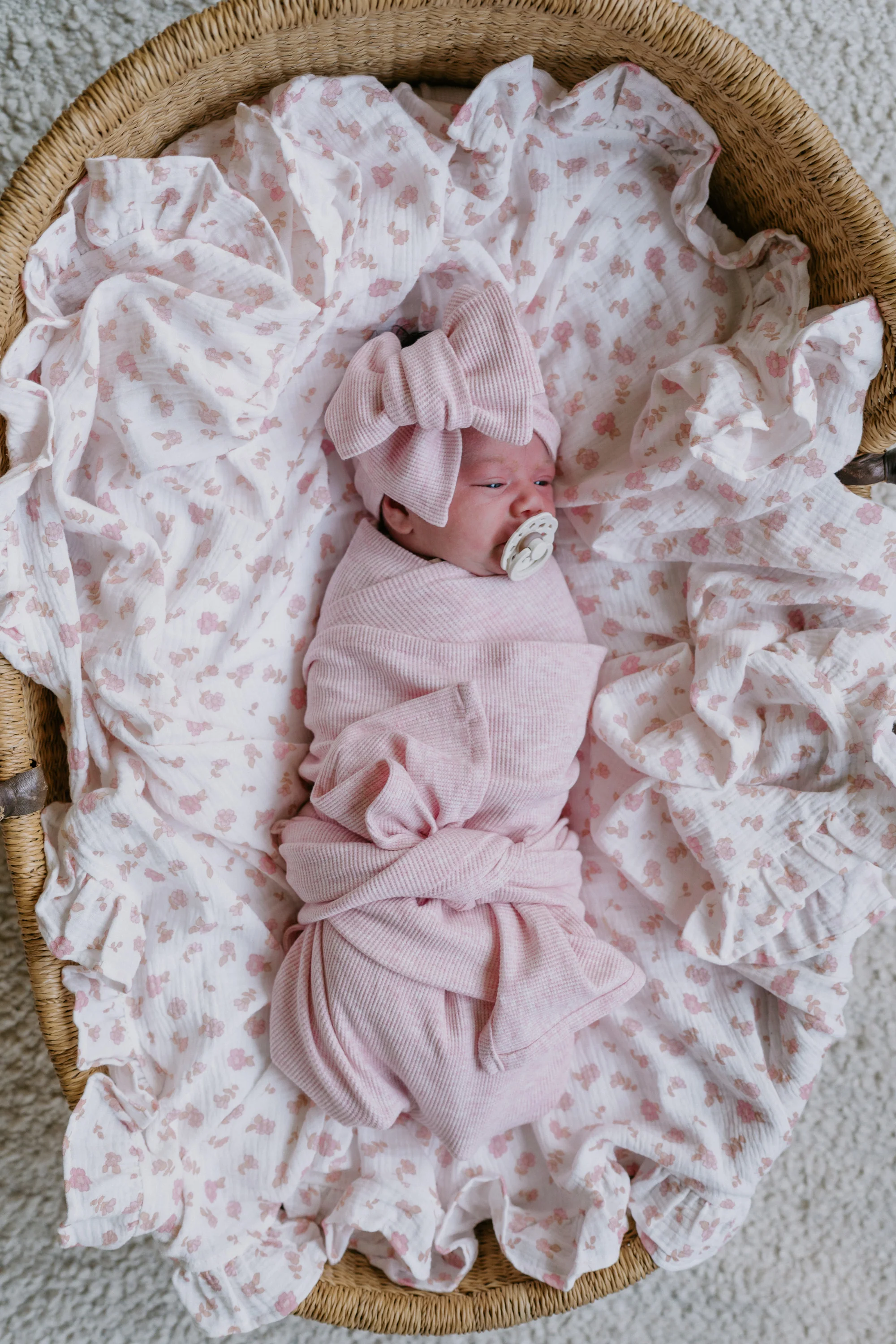Swaddle Set | Waffle Baby Pink Marle - Image 3