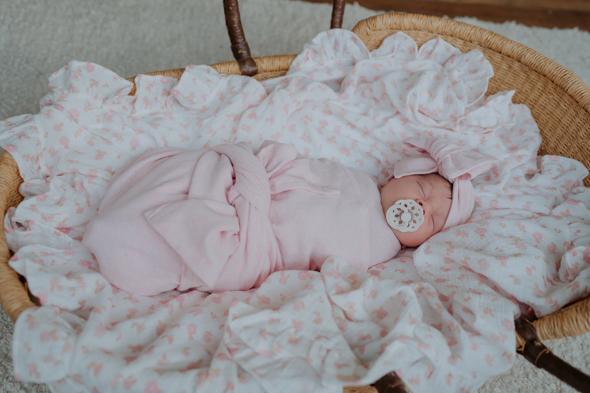 Swaddle Set | Waffle Baby Pink Marle - Image 4