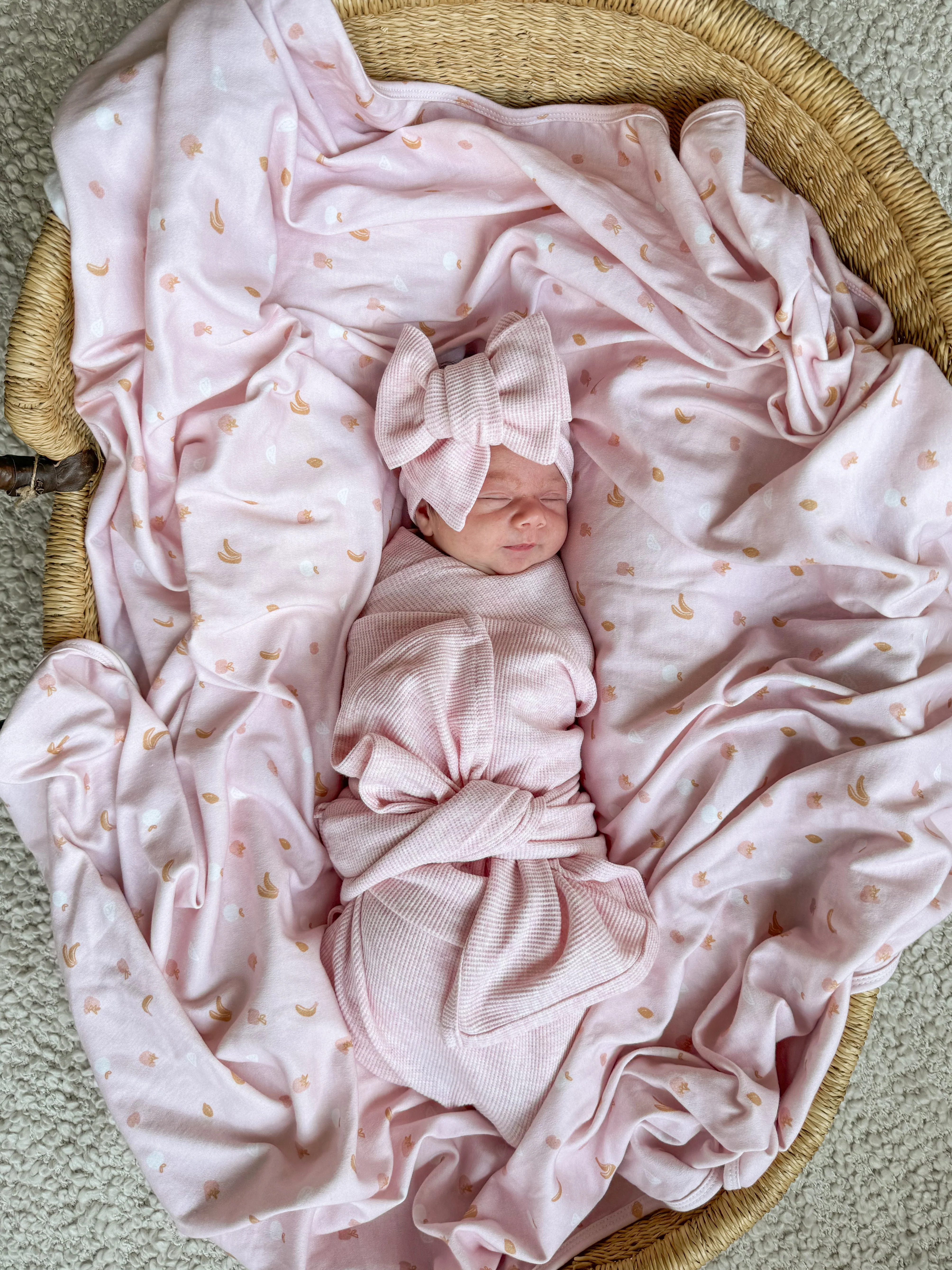 Swaddle Set | Waffle Baby Pink Marle - Image 7