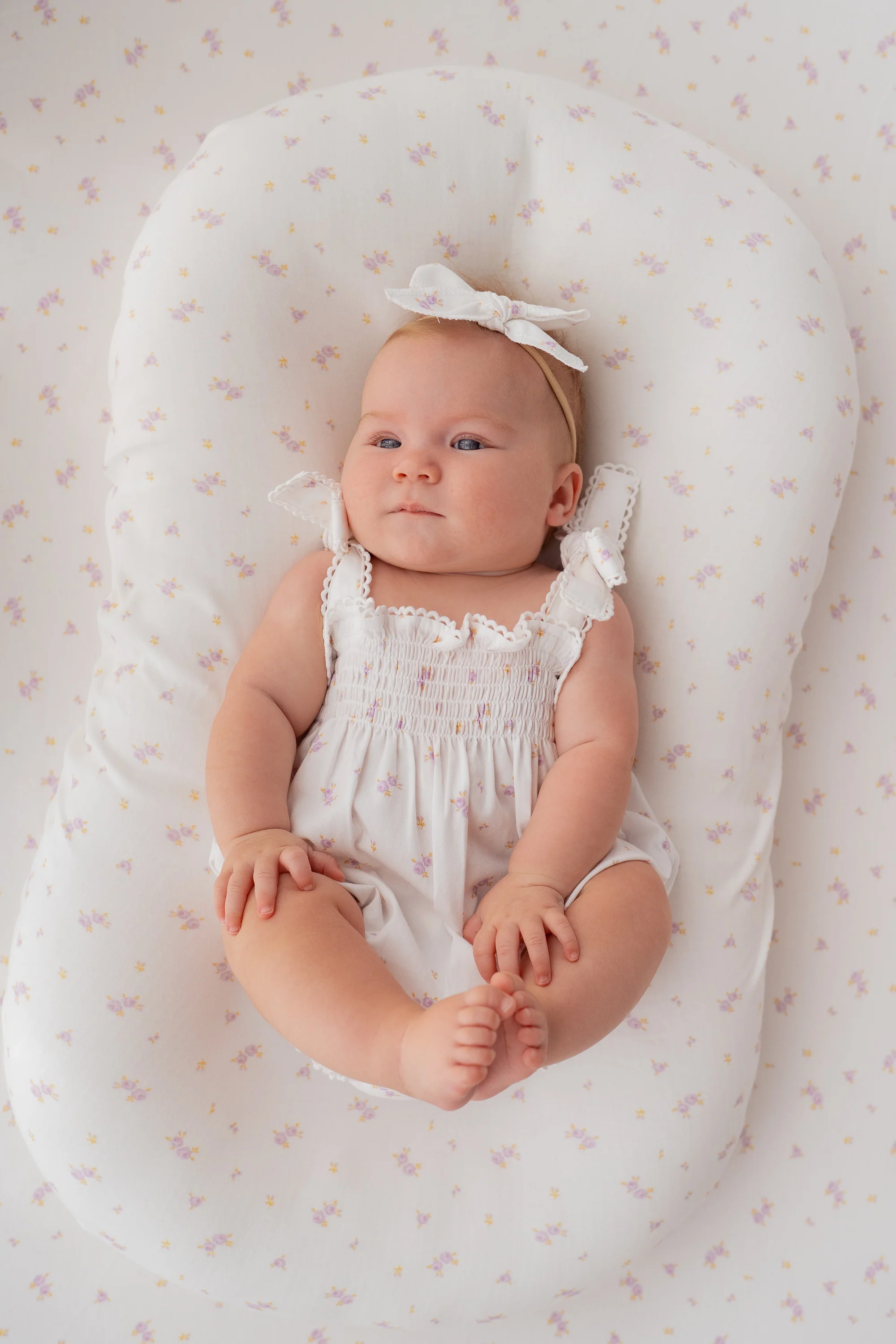 Tie Bubble Romper | Lilac Meadow - Image 4