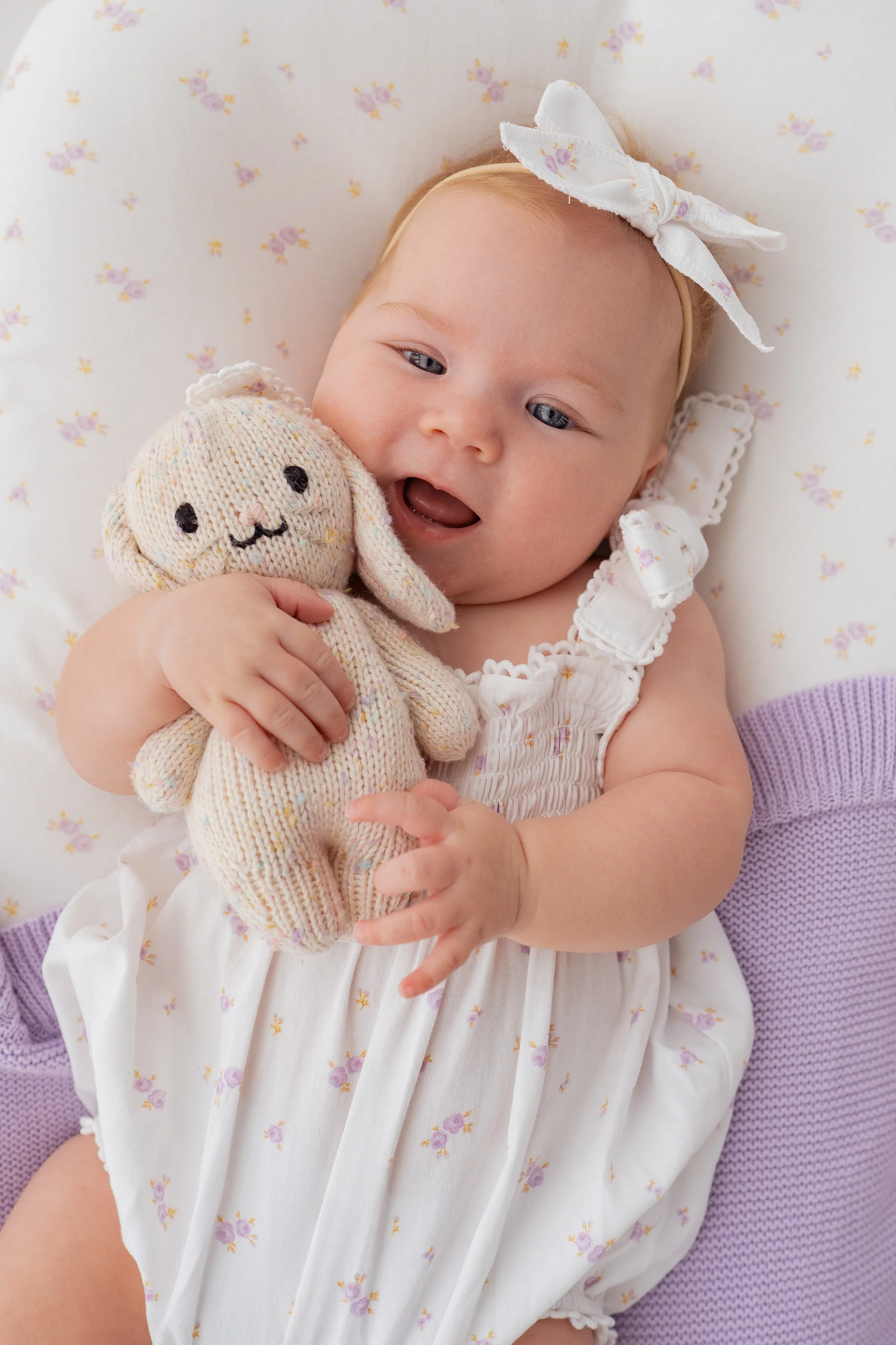 Tie Bubble Romper | Lilac Meadow - Image 7