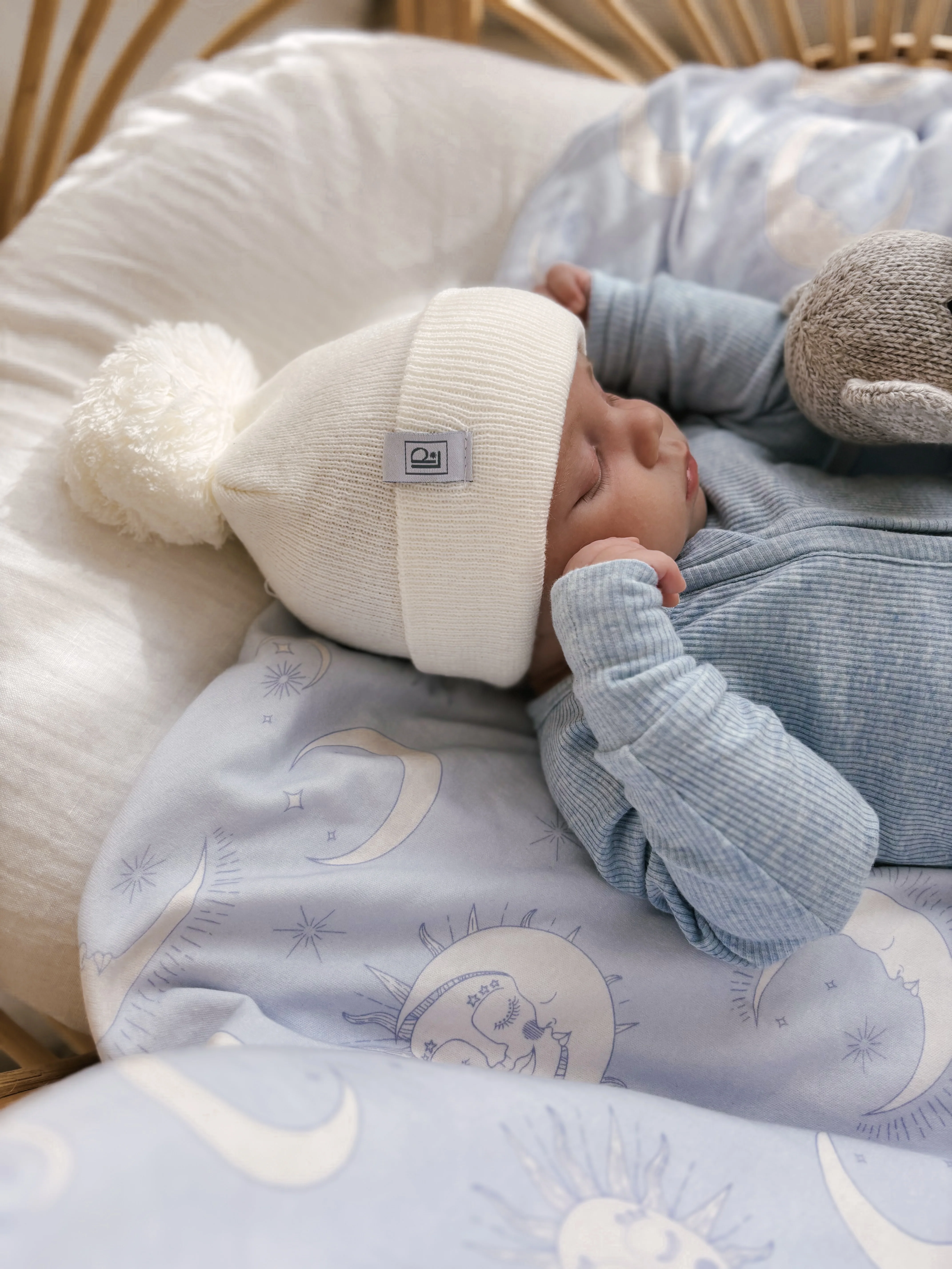 Zip Romper | Blue Marle Rib (NO FRILL) - Image 10